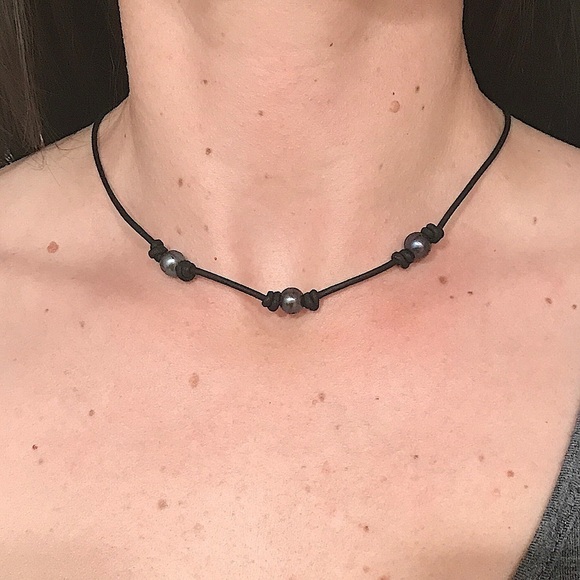 Handmade Jewelry - NEW‎ Freshwater Peacock Pearl Choker Necklace. Handmade